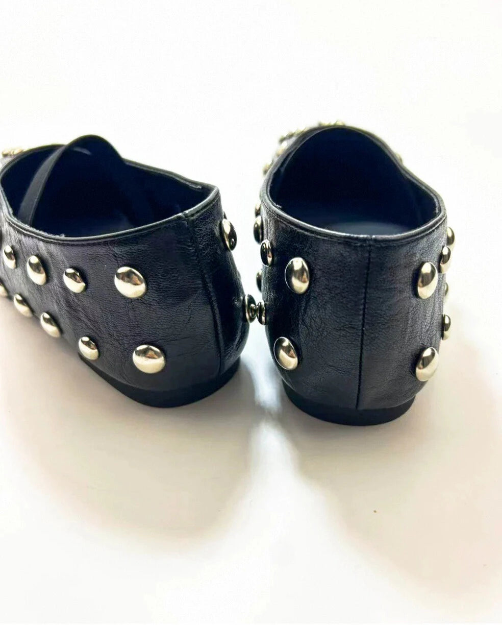 Studded Single Band Ballet Flats