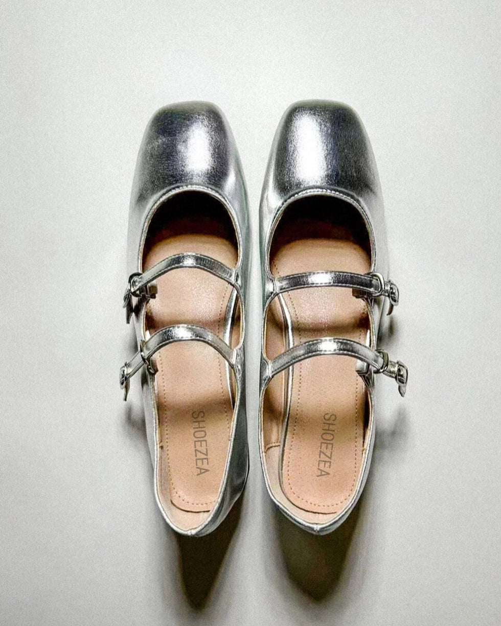 Double Strap Mary Jane Heels