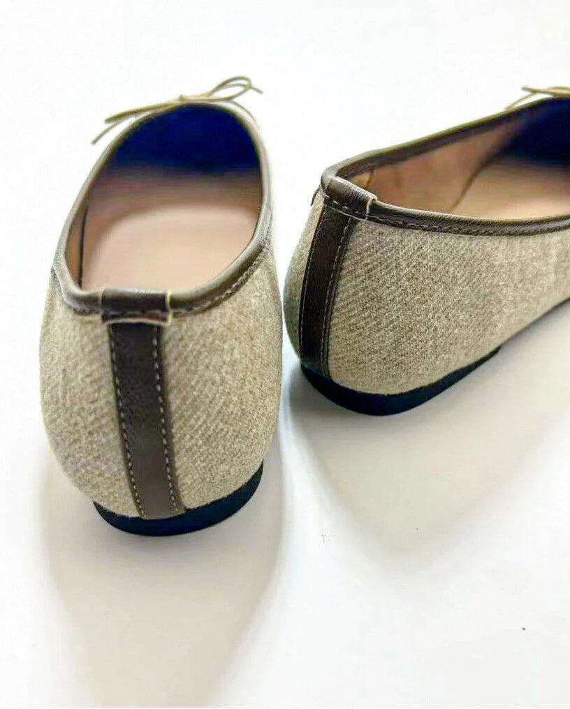 Color Block Round Toe Flats