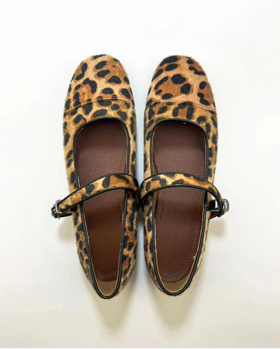 Leopard Mary Janes
