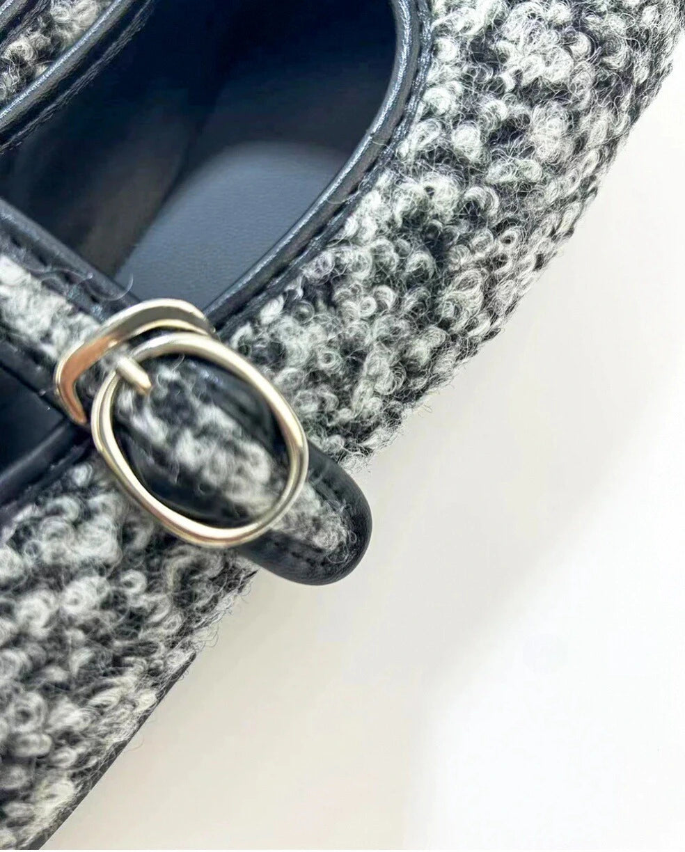 Faux Plush Tabi Mary Janes