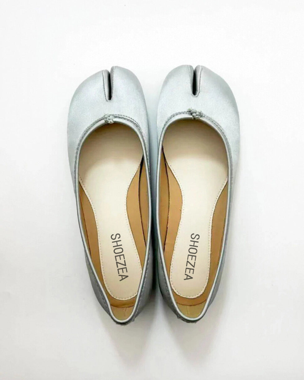 Satin Tabi Ballet Flats