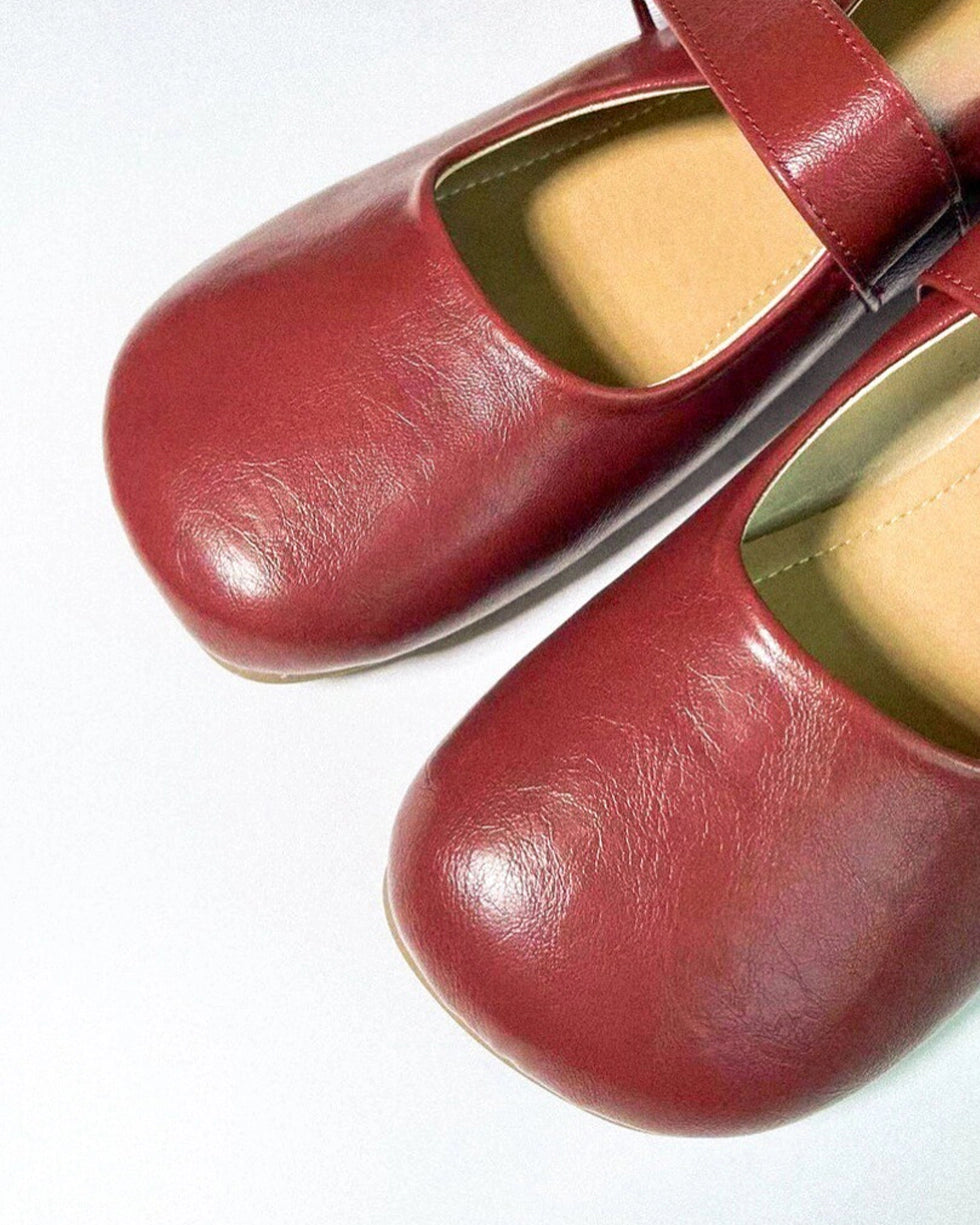 Foldable Round Toe Mary Janes