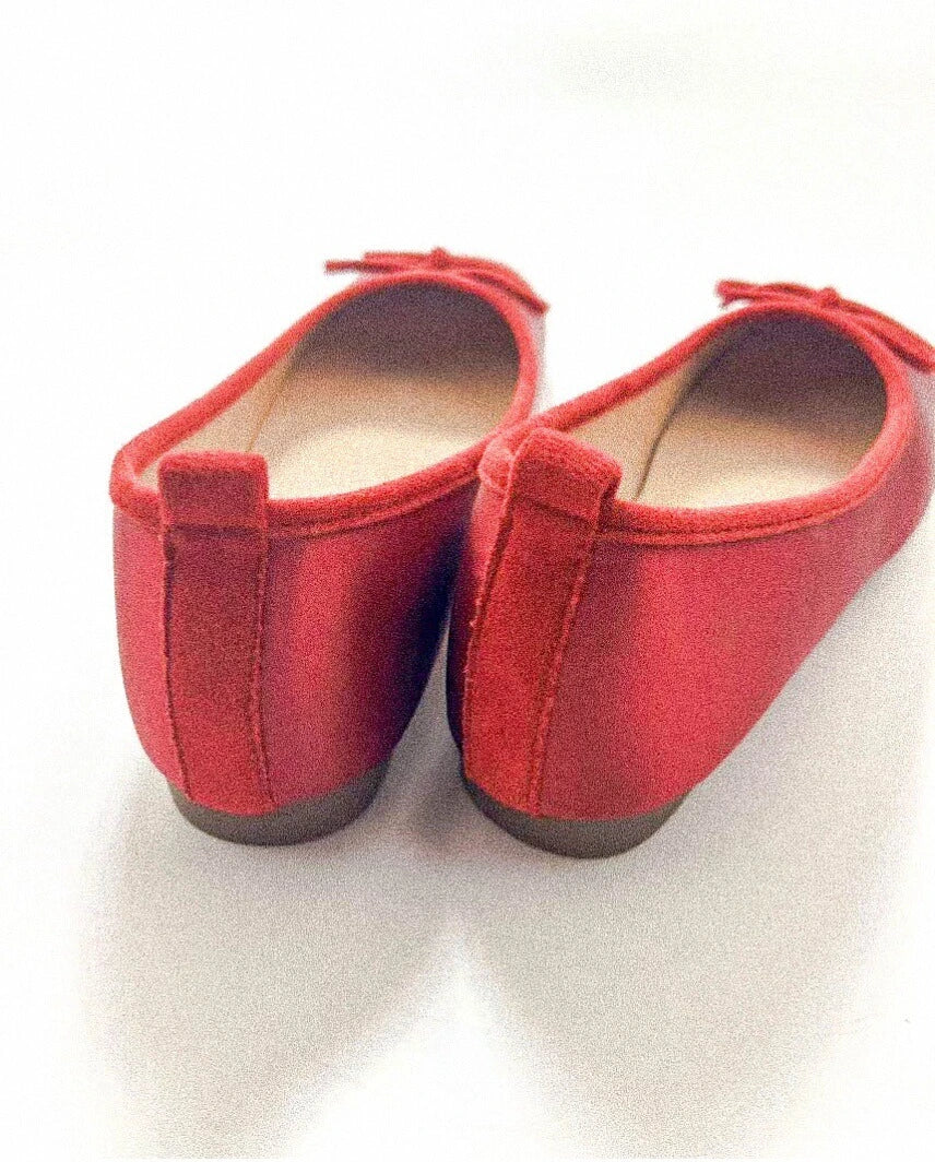 Round Toe Tie Bow Ballet Flats