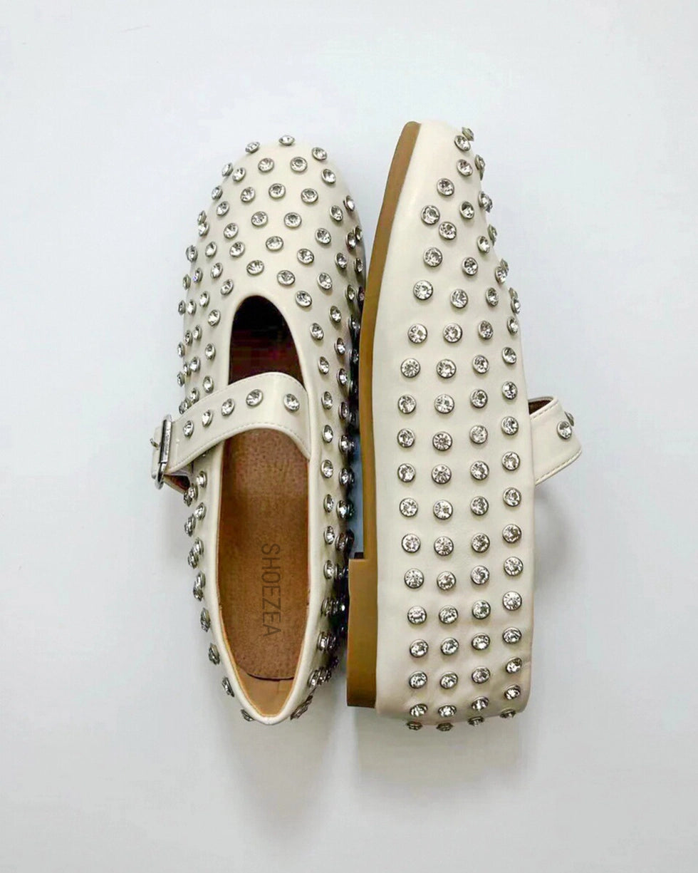 Round Toe Studs Mary Janes