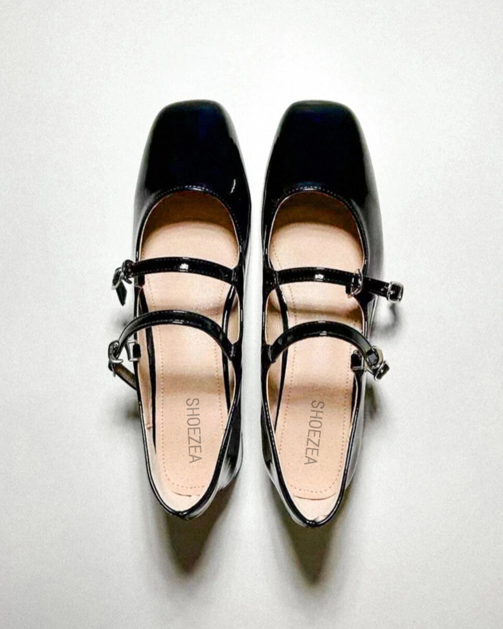 Double Strap Mary Jane Heels