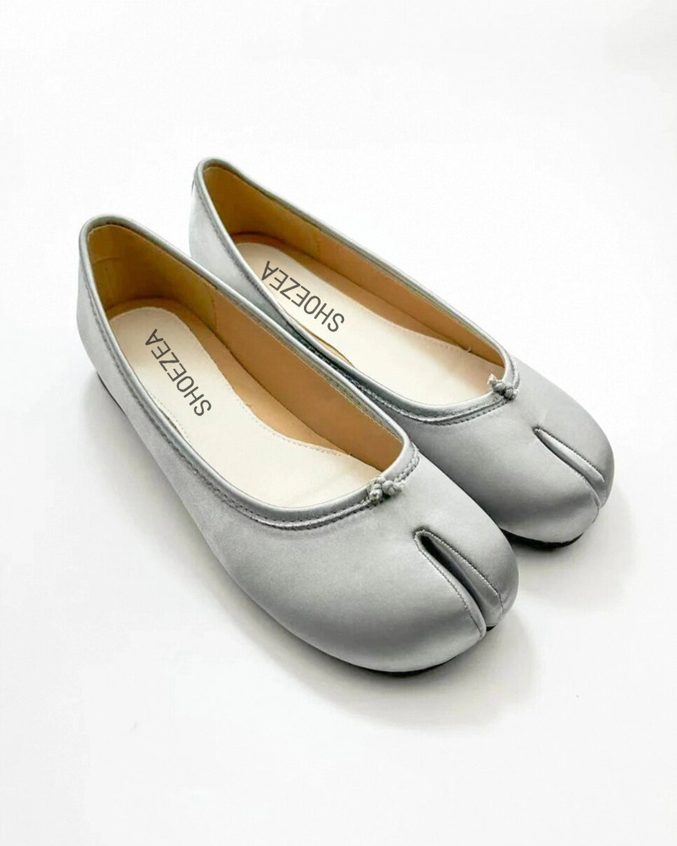 Satin Tabi Ballet Flats