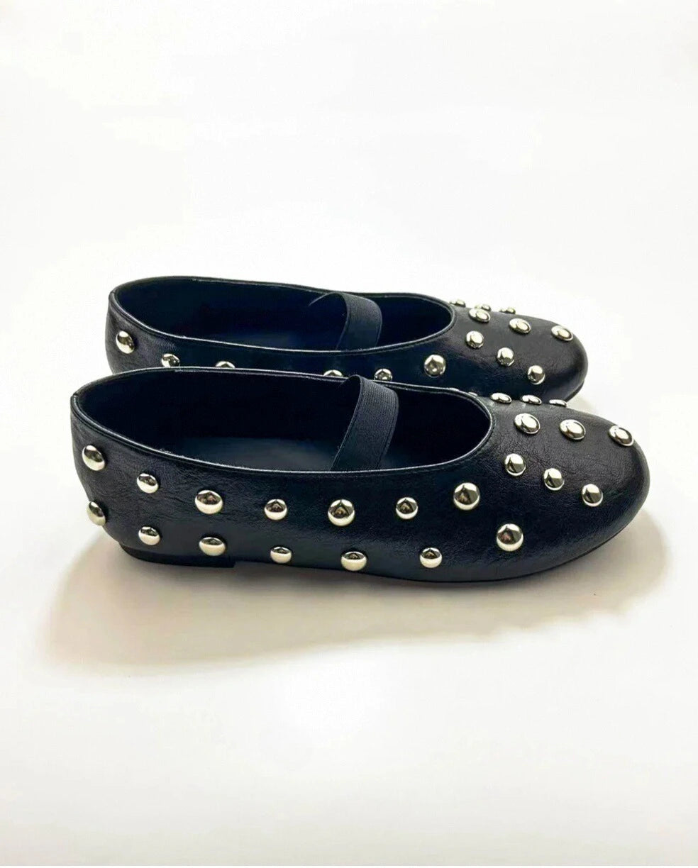 Studded Single Band Ballet Flats