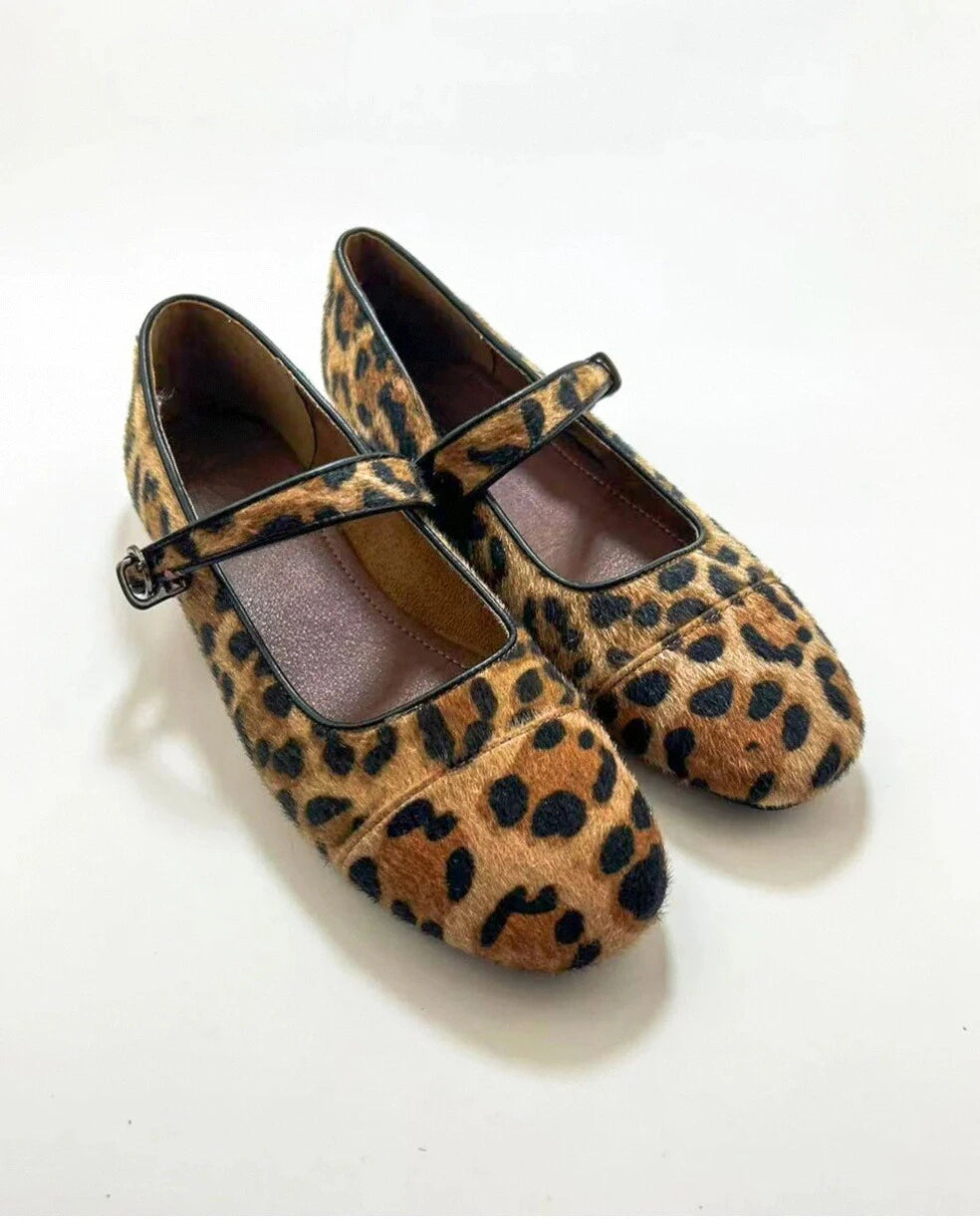 Leopard Mary Janes
