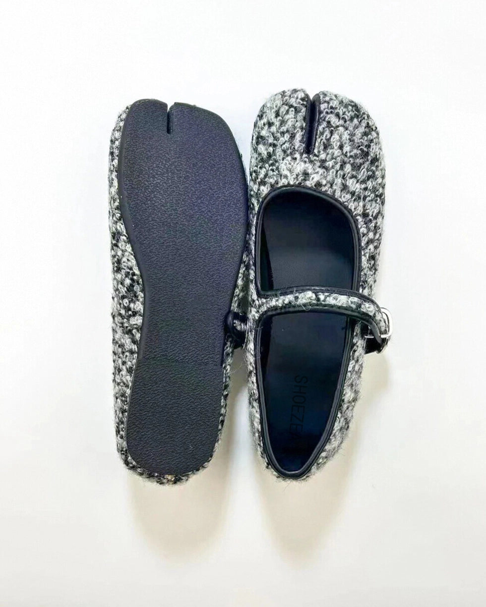Faux Plush Tabi Mary Janes