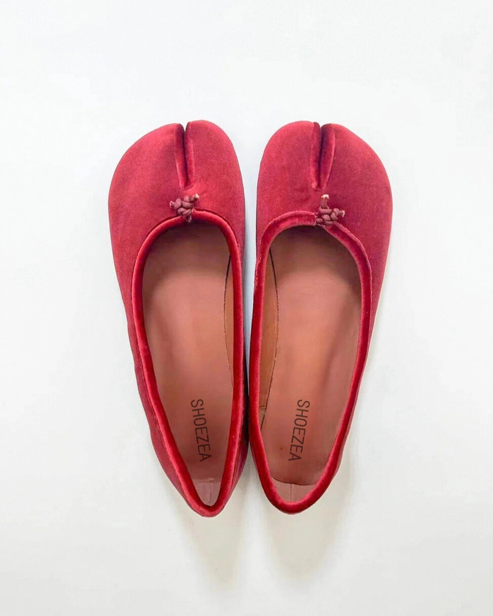 Velvet Tabi Ballet Flats