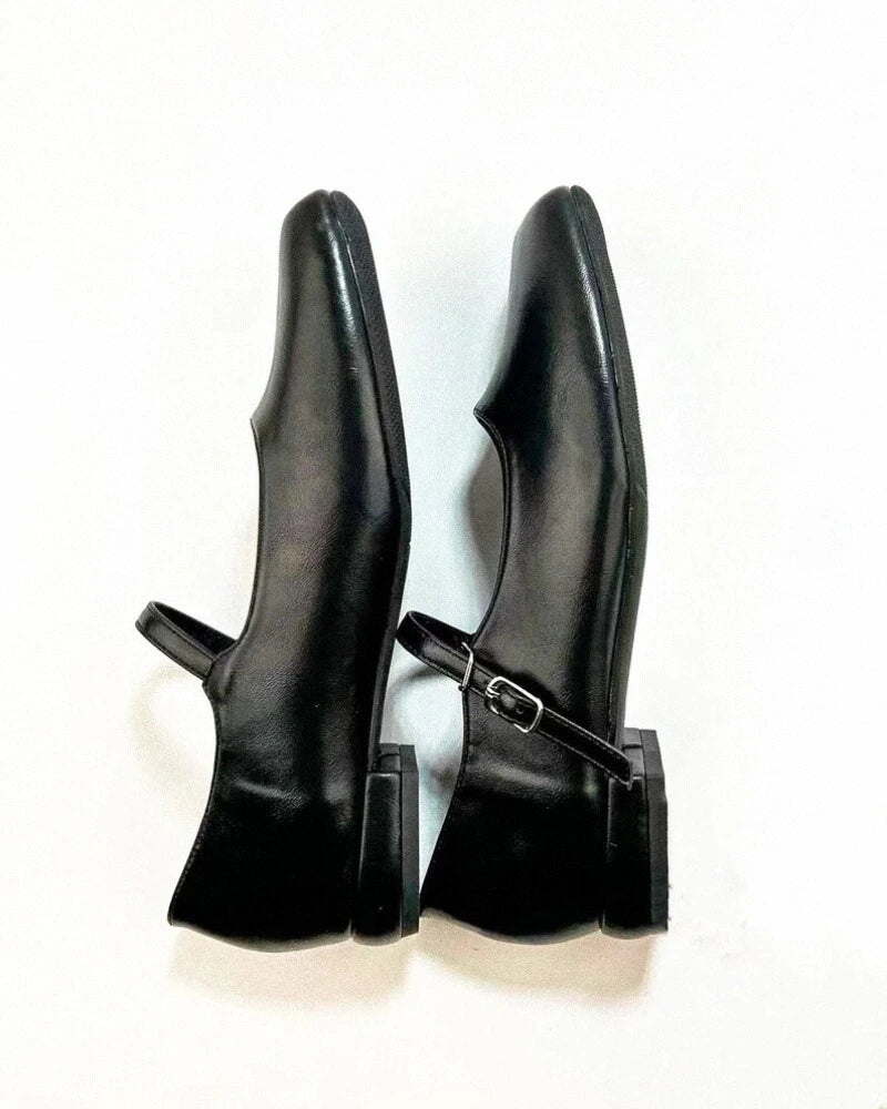 Plain Toe Mary Jane Flats