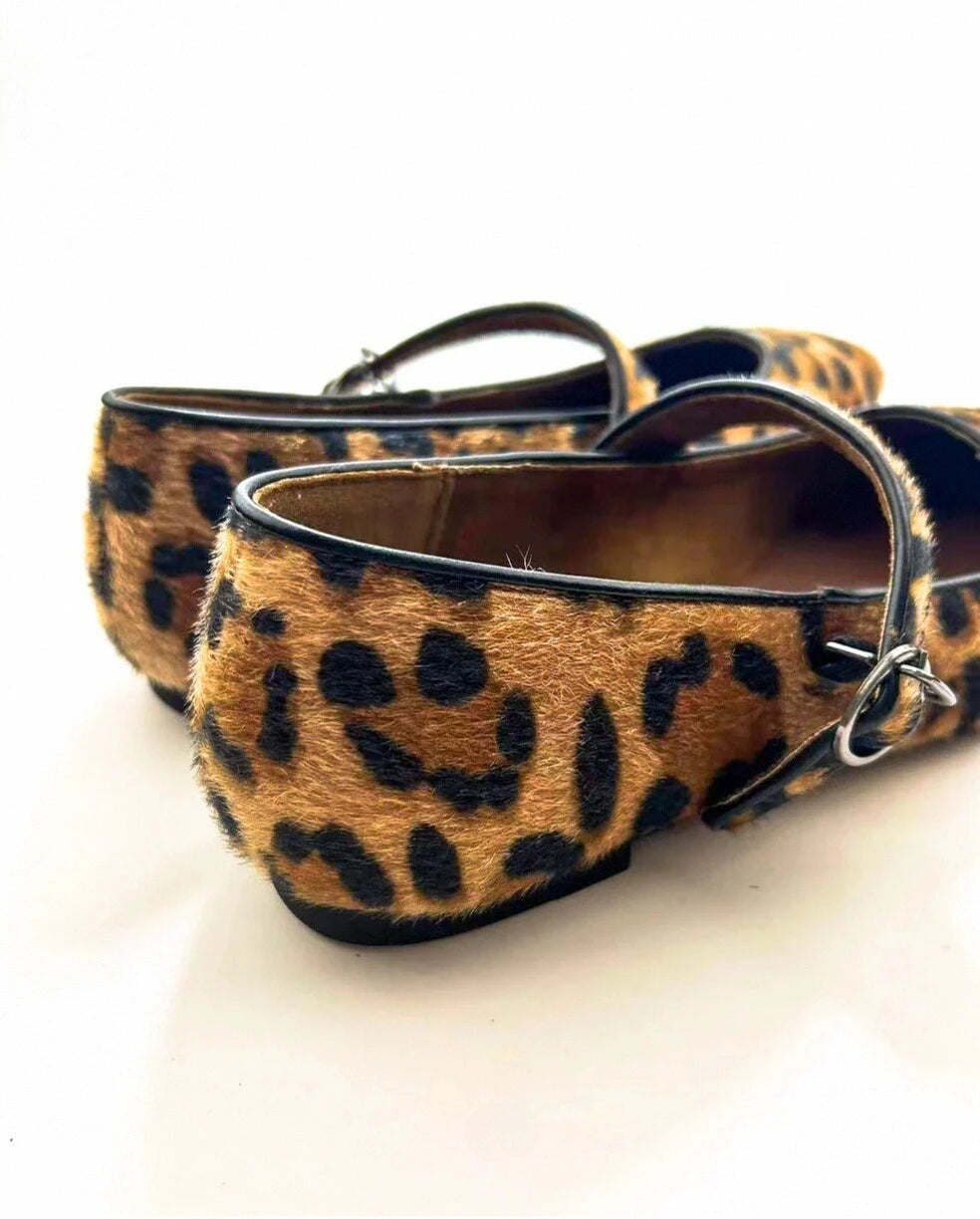 Leopard Mary Janes