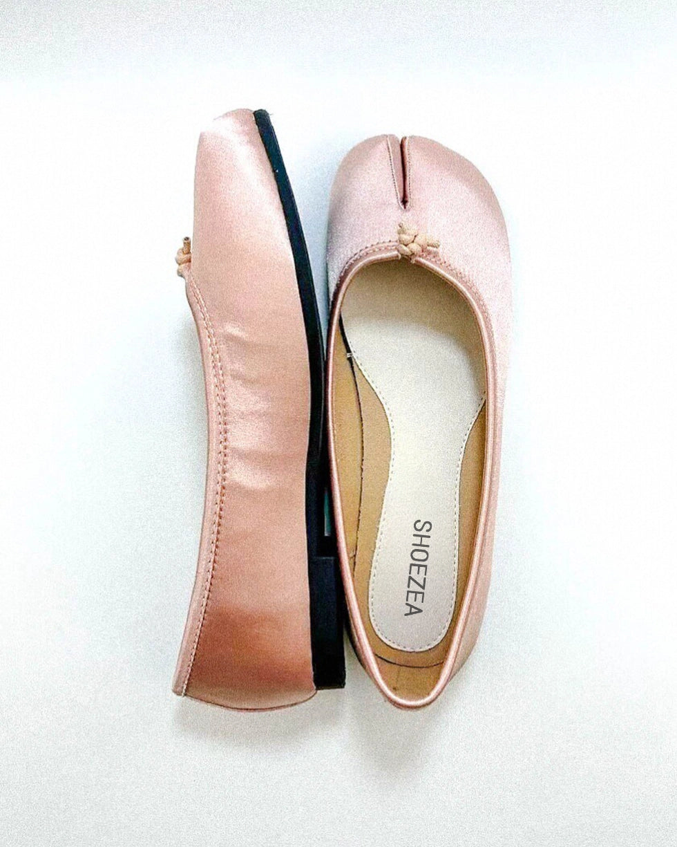 Satin Tabi Ballet Flats
