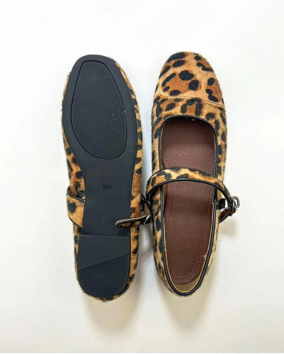 Leopard Mary Janes