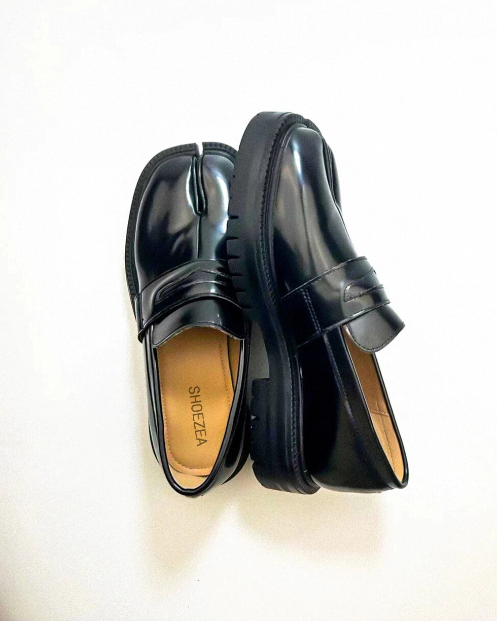 Thick Heel Tabi Loafers