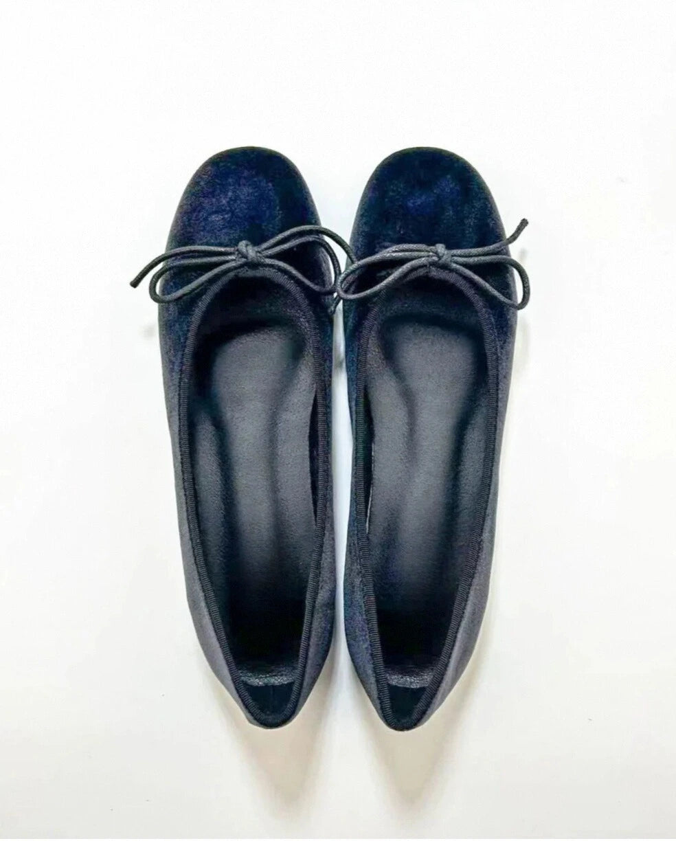 Suede Round Toe Ballet Flats