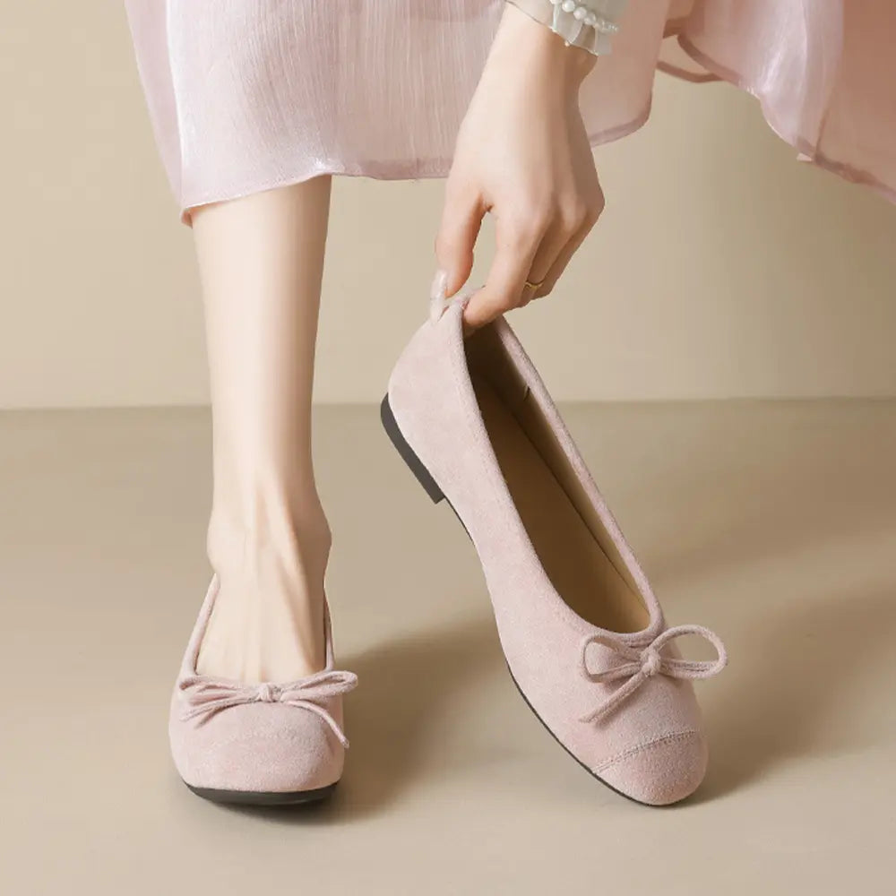Shoezea French Style Bow Flats – Ultra Soft Slip-On Ballet Shoes