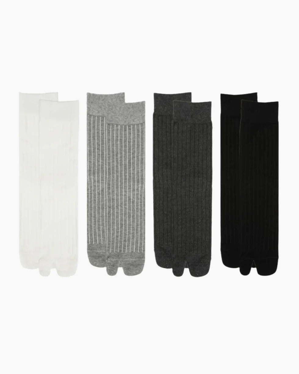 Shoezea Ribbed Tabi Crew Socks