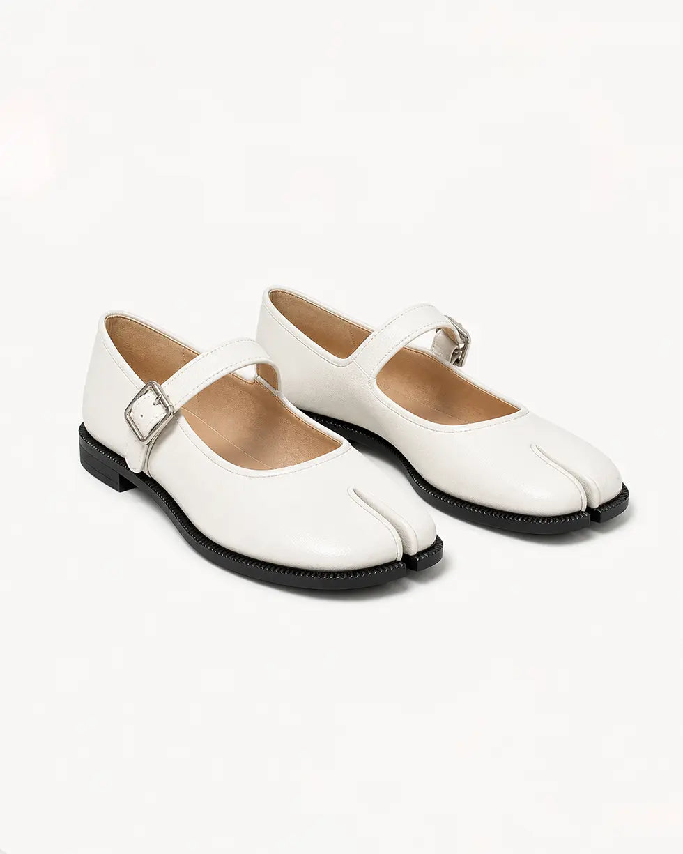 Shoezea Women’s Split-Toe Mary Jane Tabi Shoes with Adjustable Comfort Strap
