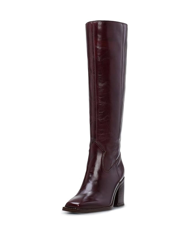 Shoezea Women's Knee High Boots Chunky Heel Square Toe Tall Boots