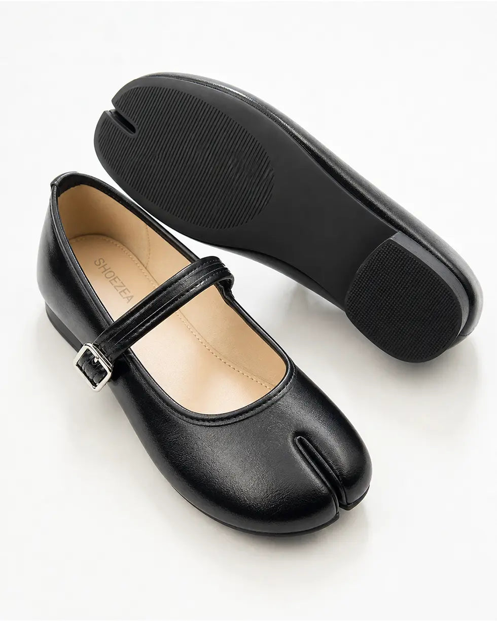 Shoezea Split-Toe Round-Front Tabi Flats for Everyday Wear