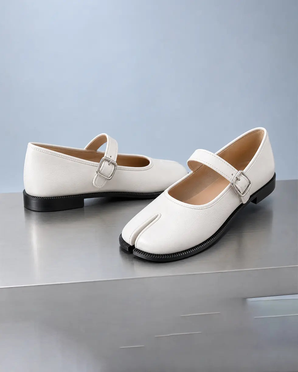 Shoezea Women’s Split-Toe Mary Jane Tabi Shoes with Adjustable Comfort Strap
