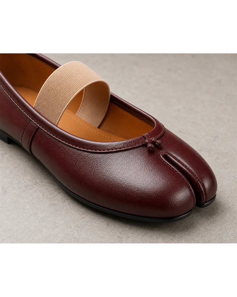 Shoezea Split-Toe Tabi Flats with Wide Comfort Band
