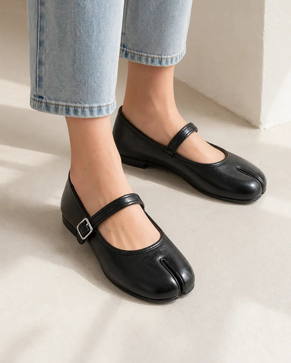 Shoezea Split-Toe Round-Front Tabi Flats for Everyday Wear