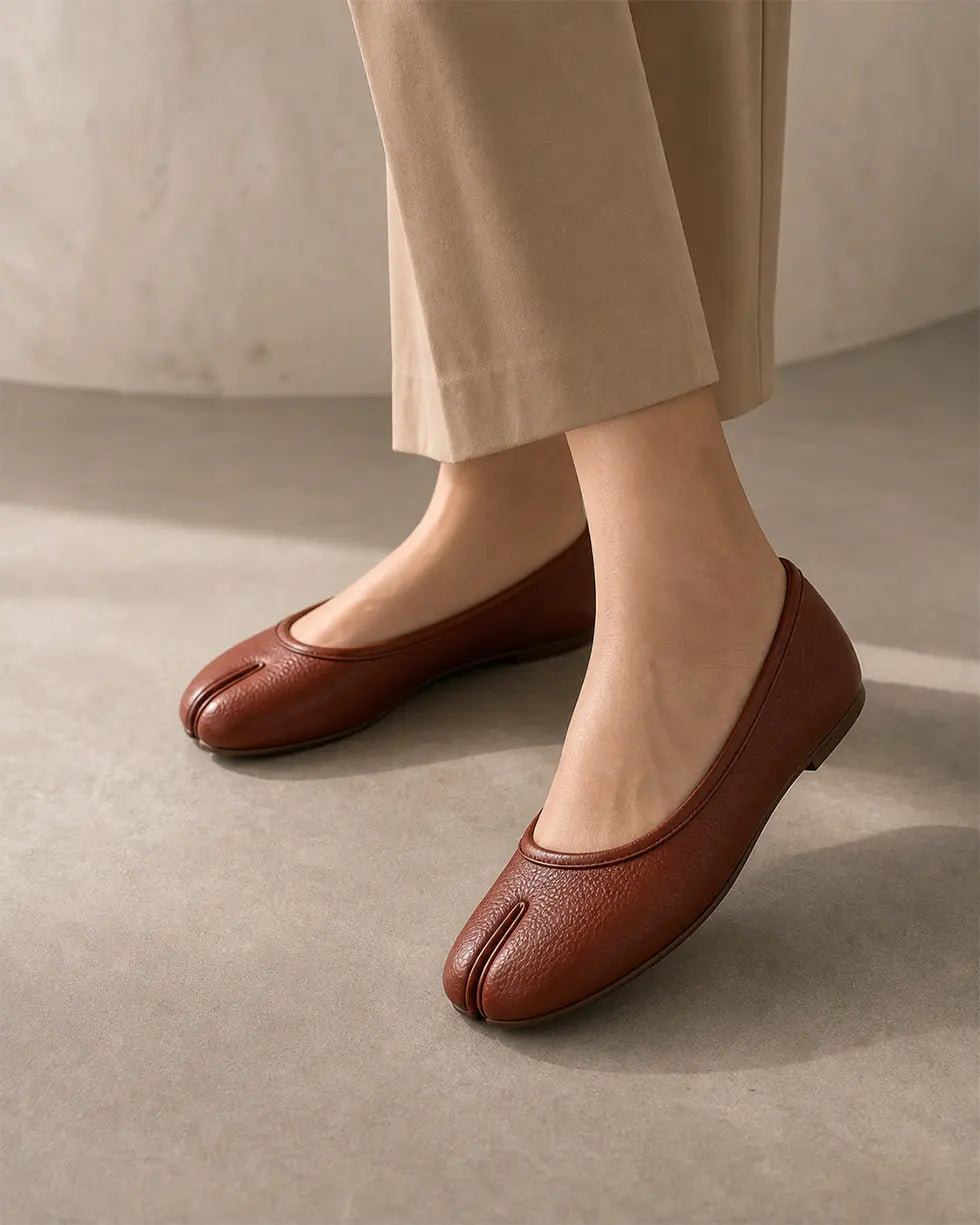 Shoezea Soft Split-Toe Tabi Ballerina Flats for All-Day Comfort