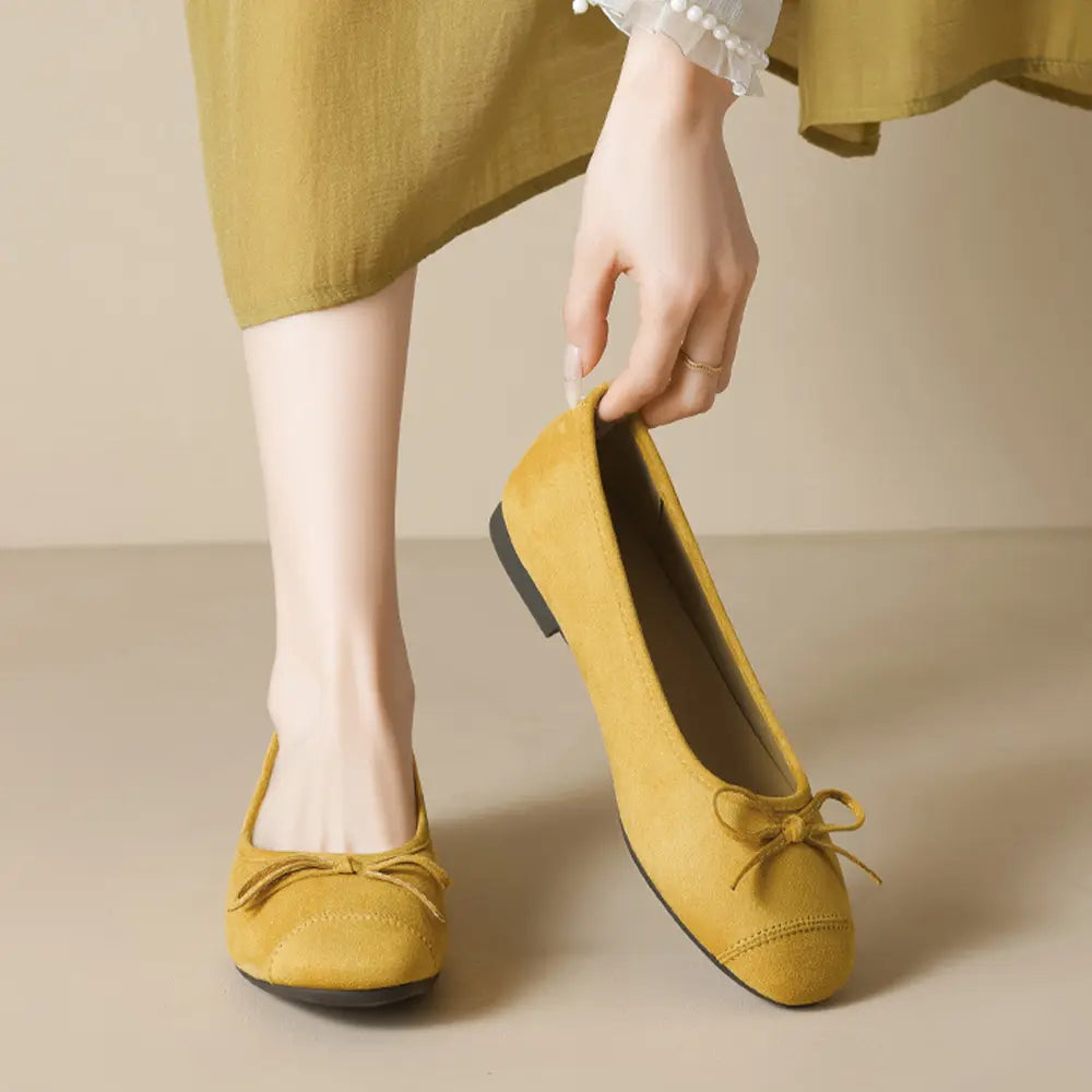Shoezea French Style Bow Flats – Ultra Soft Slip-On Ballet Shoes