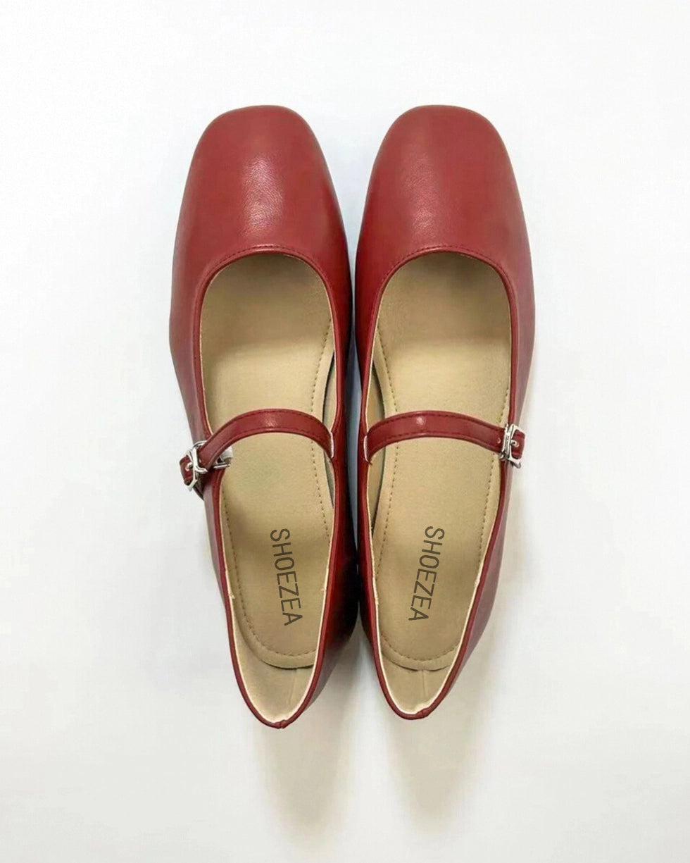 Shoezea Round Toe Mary Jane Flats