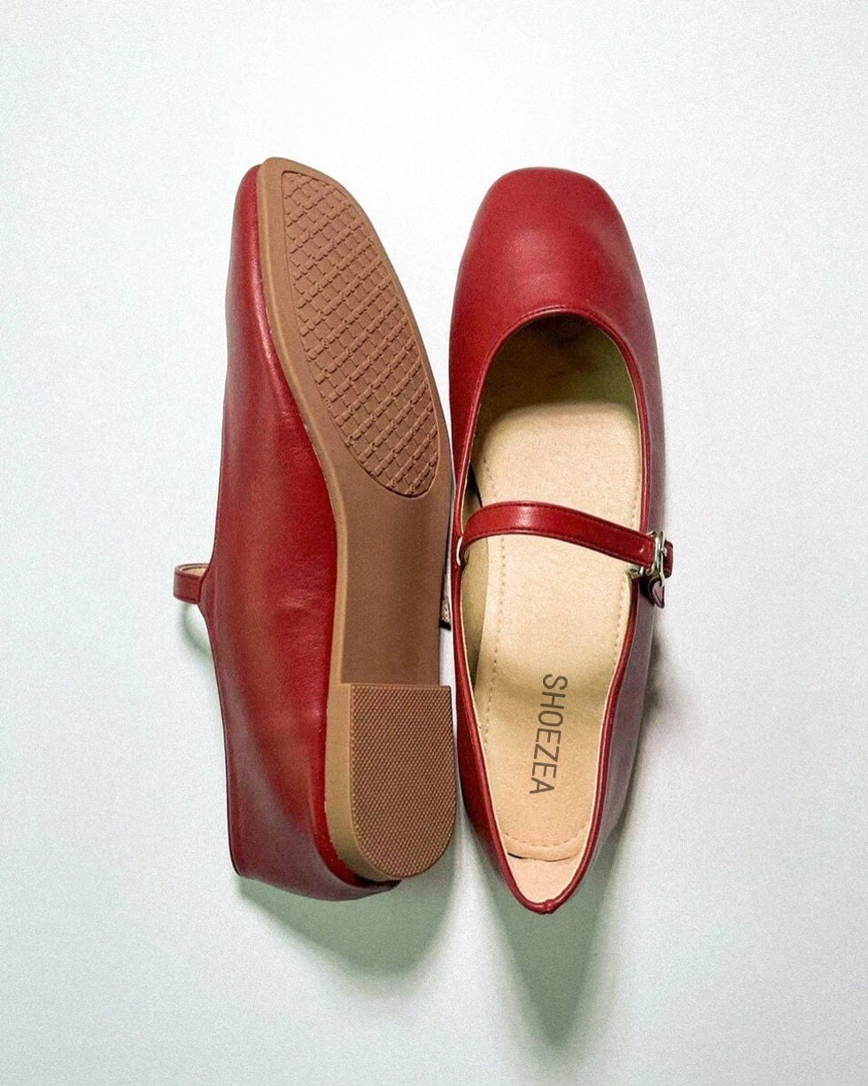 Shoezea Round Toe Mary Jane Flats