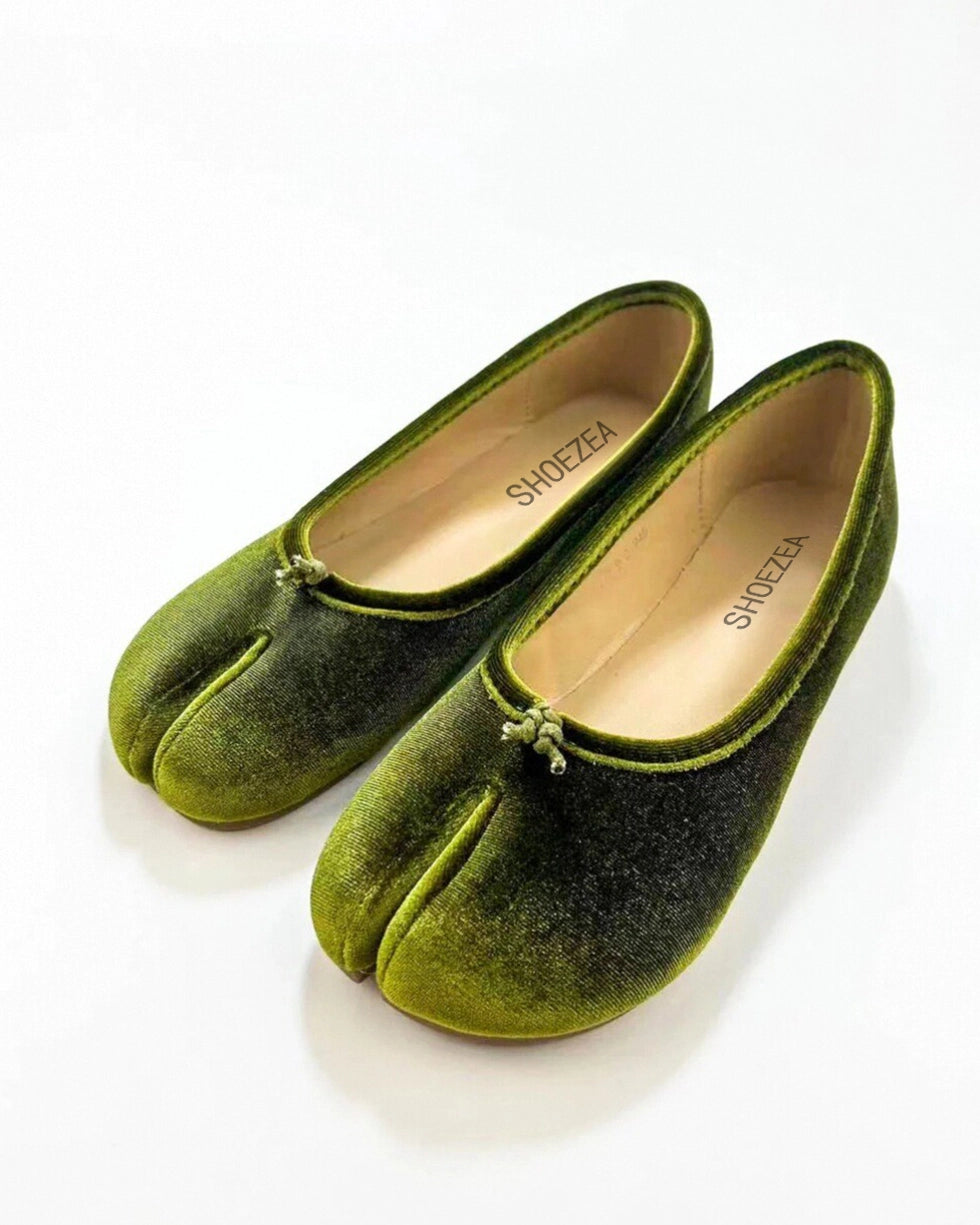 Shoezea Velvet Tabi Ballet Flats