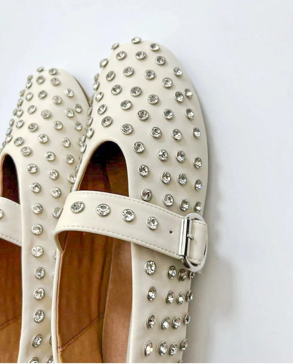 Shoezea Round Toe Studs Mary Janes