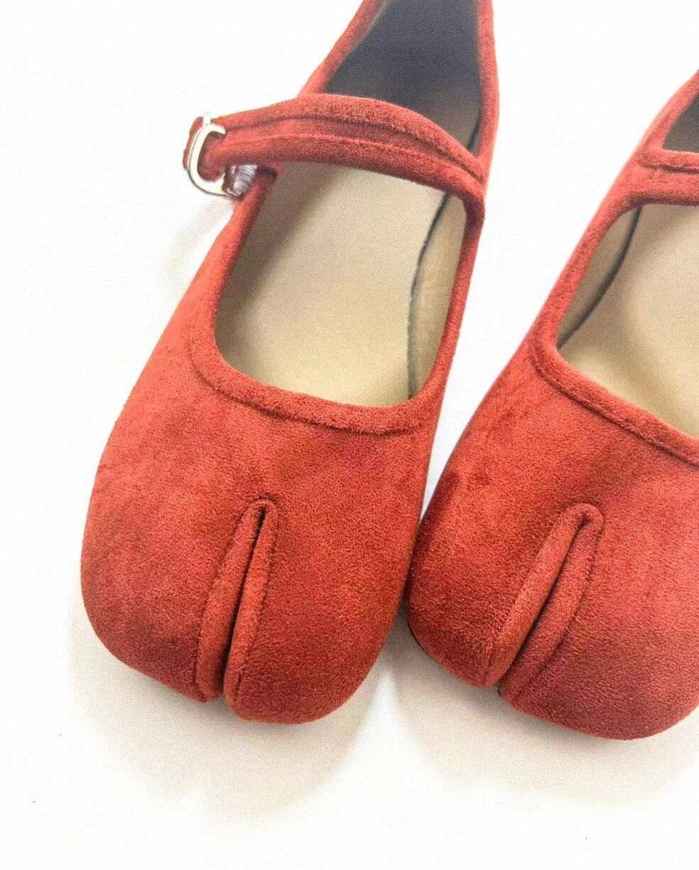 Shoezea Suede Tabi Ballet Flats