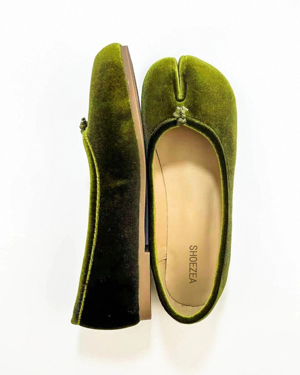 Velvet Tabi Ballet Flats