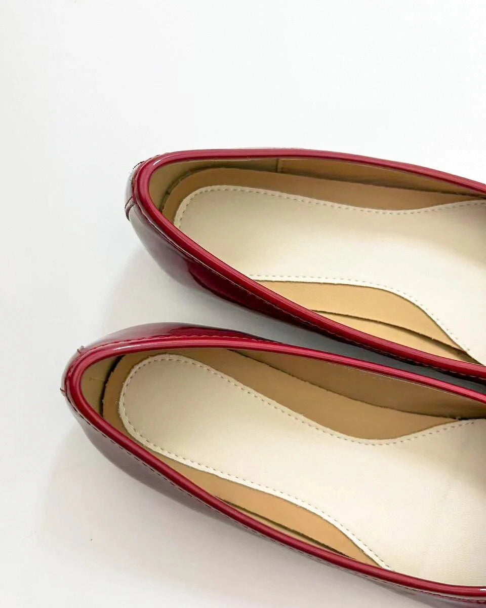 Shoezea Patent Leather Tabi Ballet Flats