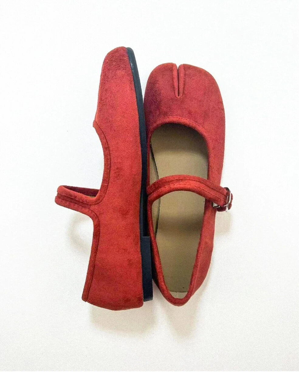 Shoezea Suede Tabi Ballet Flats