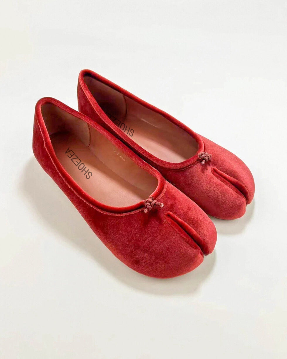 Velvet Tabi Ballet Flats