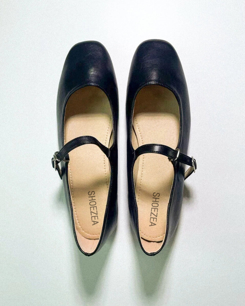 Shoezea Round Toe Mary Jane Flats