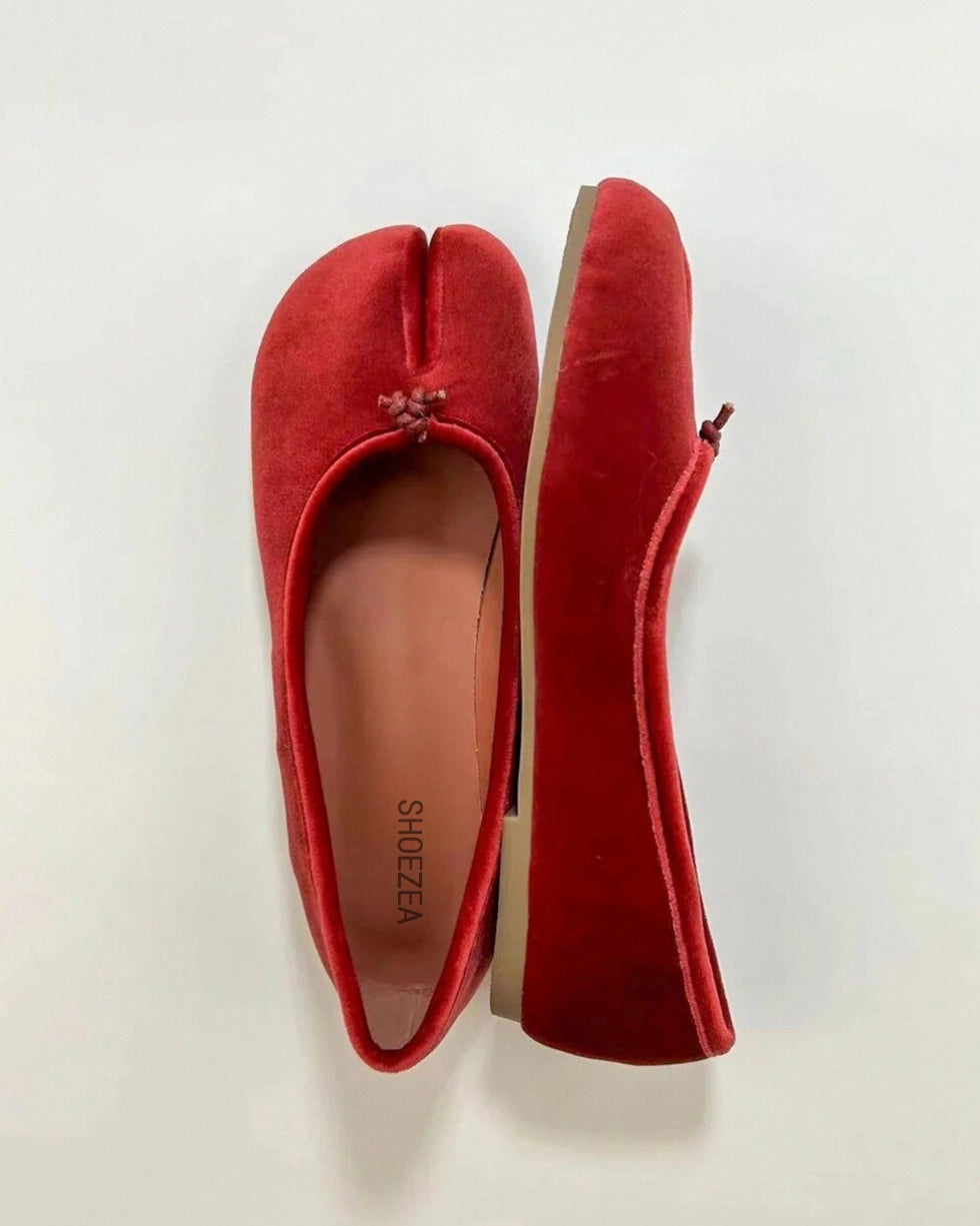 Velvet Tabi Ballet Flats