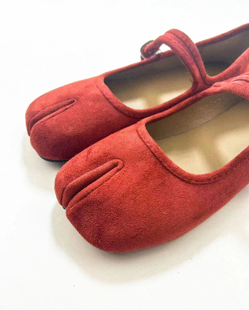 Shoezea Suede Tabi Ballet Flats