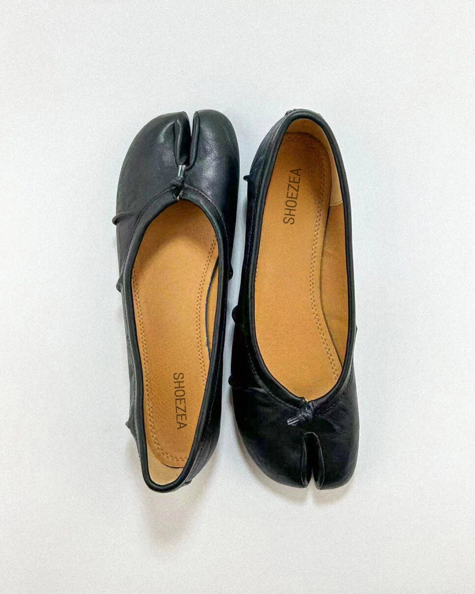 Shoezea Wrinkles Tabi Ballet Flats